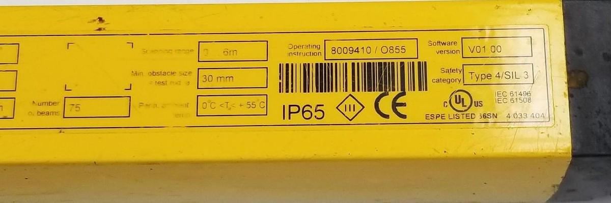 Used SICK C40S-1503AA310 C4000 STANDARD/ADVANCED SENDER C 4000, 30MM RESOLUTION