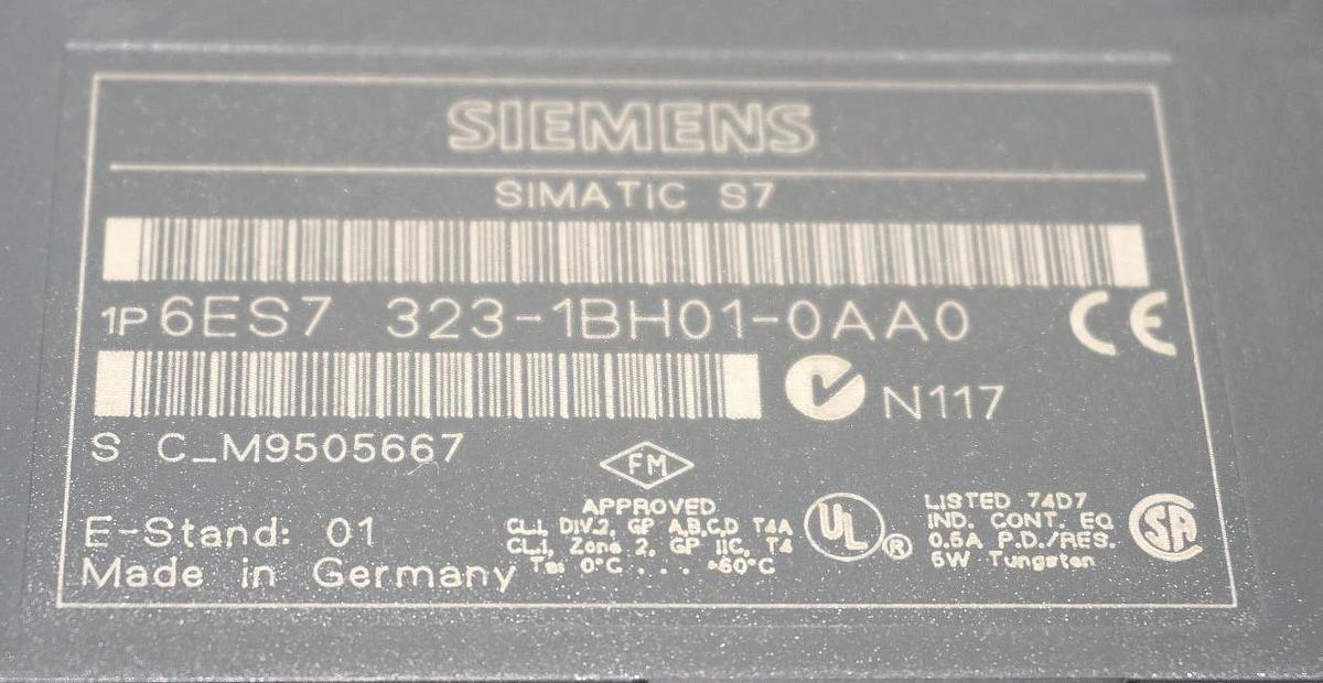 Used SIEMENS 6ES7-323-1BH01-0AA0 I/O MODULE E-STAND: 01 6ES73231BH010AA0