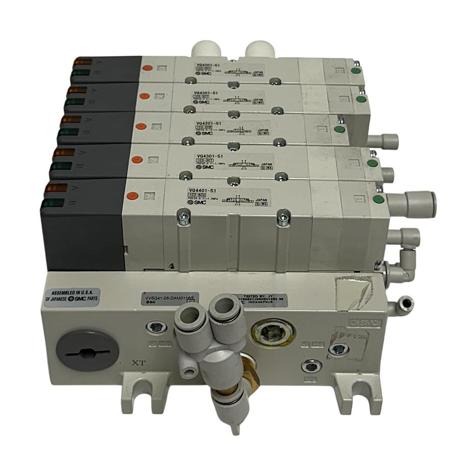 Used SMC VV5Q41-05-DAM01160 / VQ4401-51 / VQ4301-51 / VQ4201-51 PNEUMATIC ASSY USNP