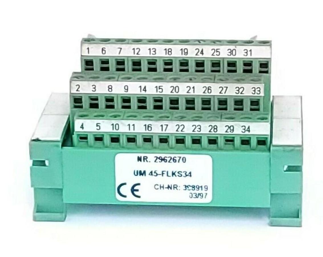 Used PHOENIX CONTACT UM 45-FLKS34 VARIOFACE MODULE NR. 2962670