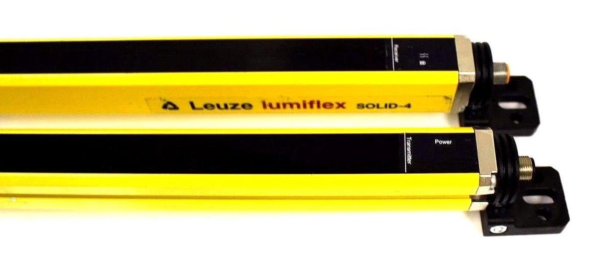 Used LEUZE LUMIFLEX SOLID-4 LIGHT CURTAINS SD4T40-300 67841903 / SD4R40-300E 67841203