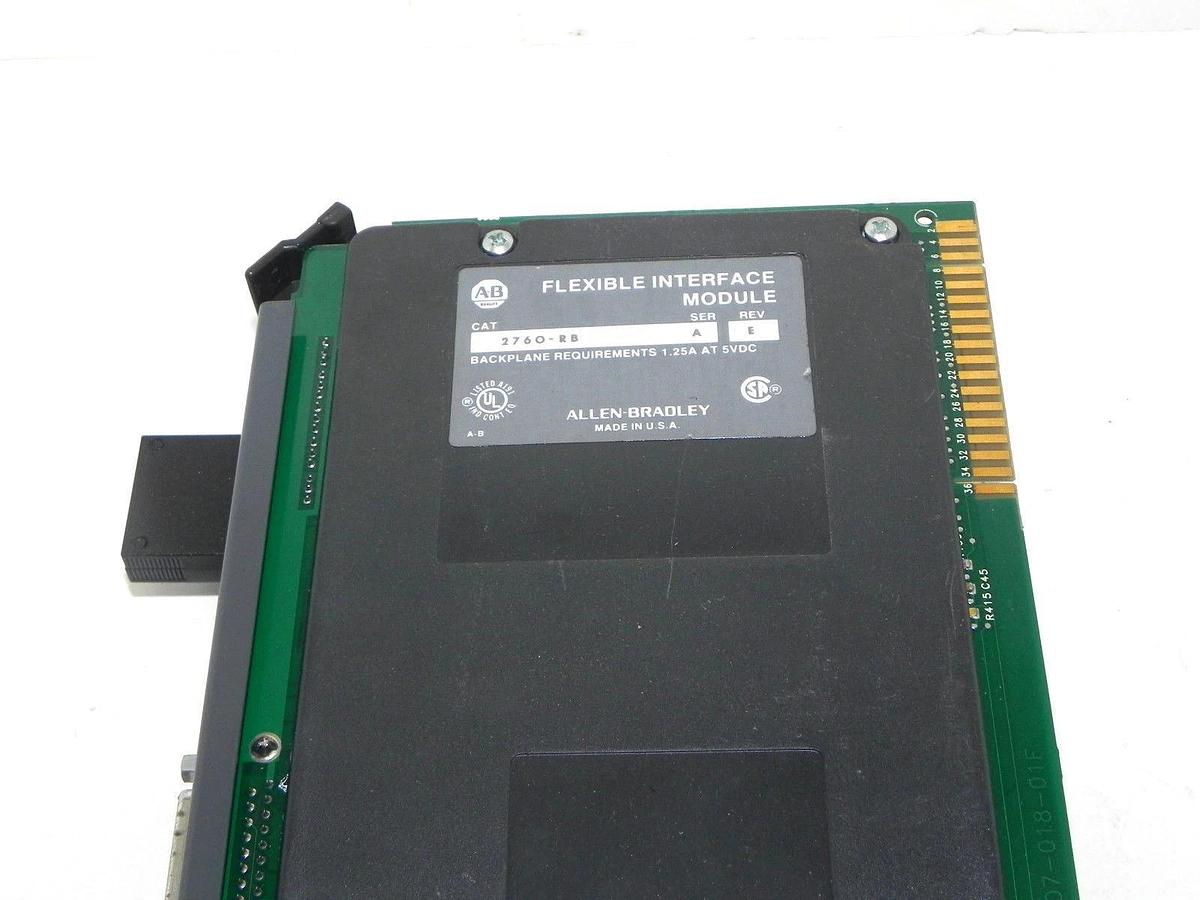 Used ALLEN BRADLEY 2760-RB FLEXIBLE INTERFACE MODULE SER. A REV. E W/ 2760-SFC1