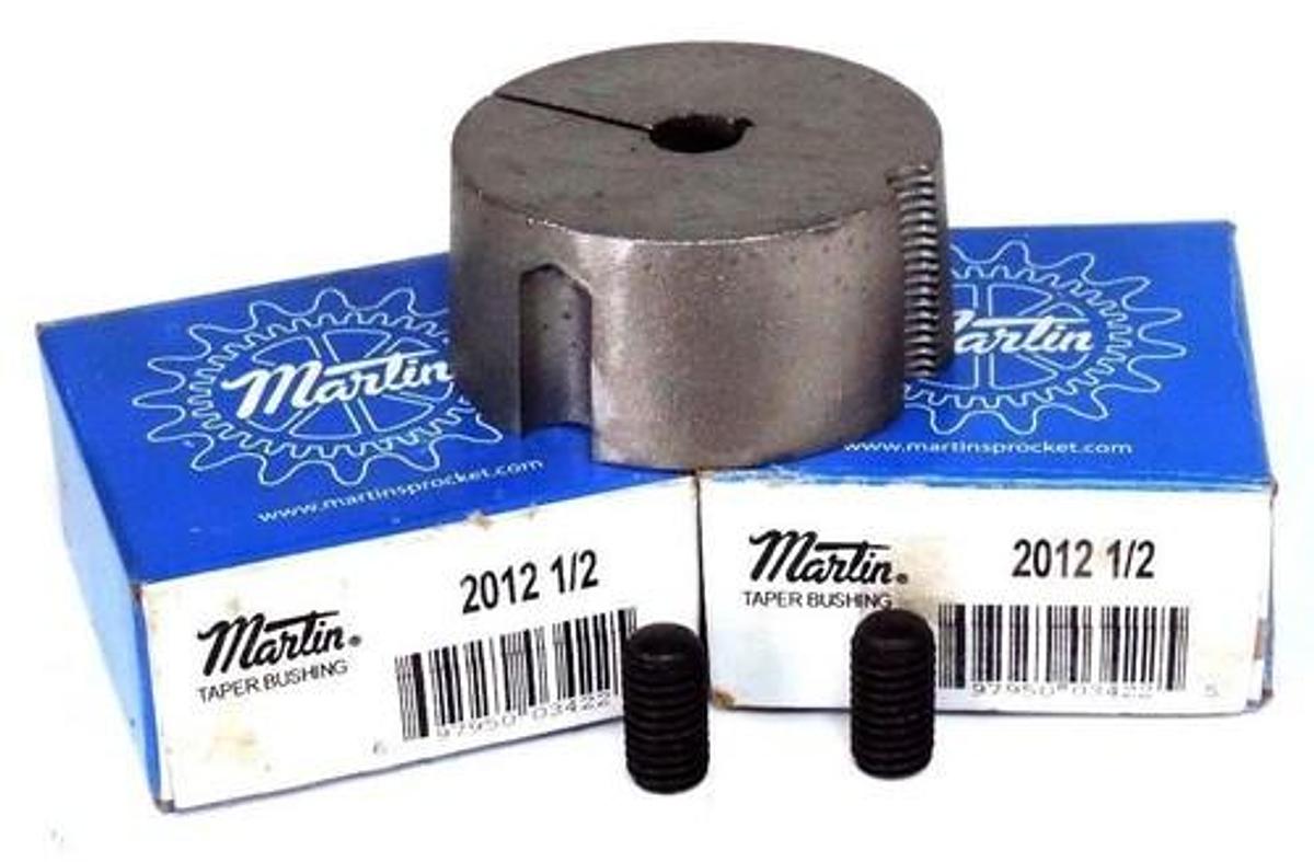 LOT OF 2 NIB MARTIN 2012-1/2 TAPER LOCK BUSHING 1/2" BORE 201212