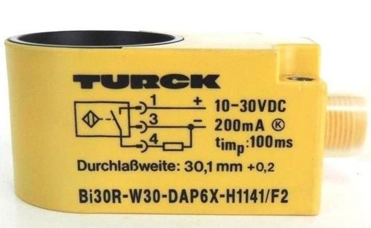 Used NEW TURCK Bi30R-W30-DAP6X-H1141/F2 INDUCTIVE PROXIMITY RING SENSOR 10-30VDC