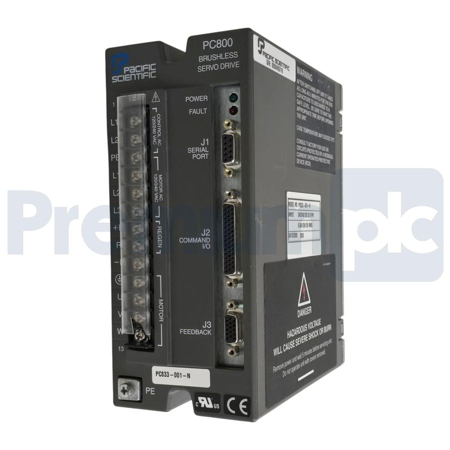 Used Pacific Scientific PC833-001-N PC800 Series Brushless Servo Drive PC833001N NSNP