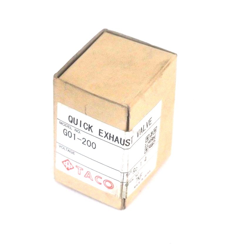 Used FACTORY SEALED BOX, TACO G01-200 QUICK EXHAUST VALVE 1/4", G01200