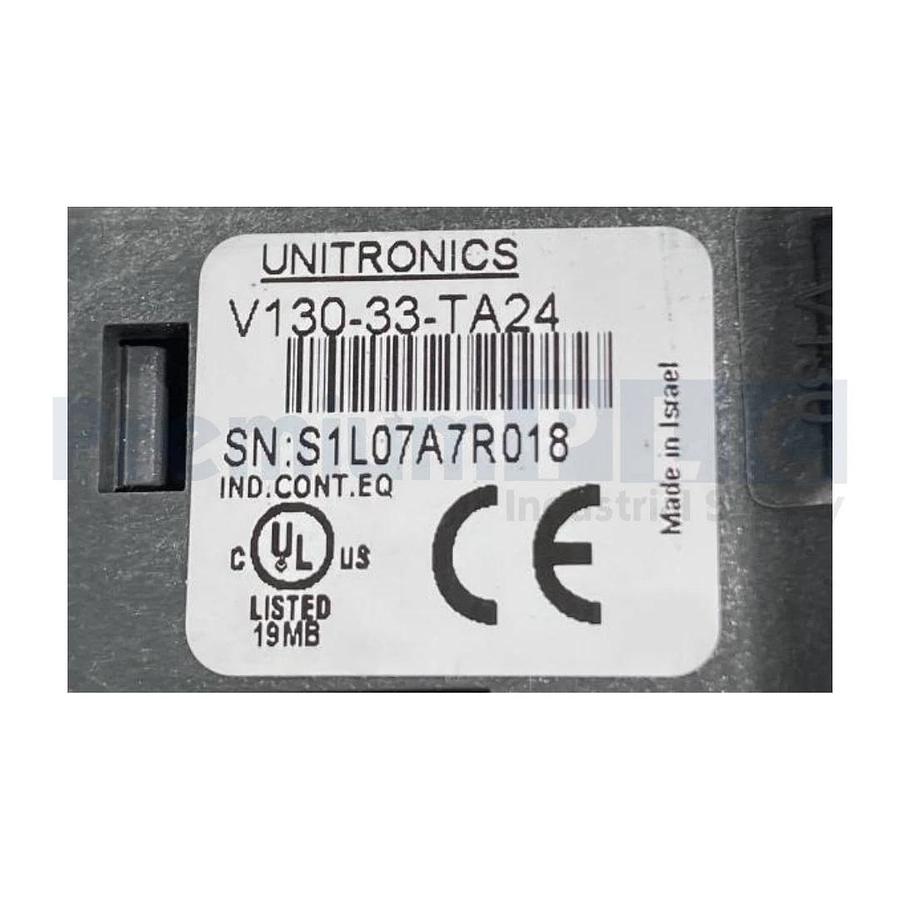 Used UNITRONICS V130-33-TA24 VISION 130 SERIES PLC+HMI PANEL MONOCHROME DISPLAY 2.4"