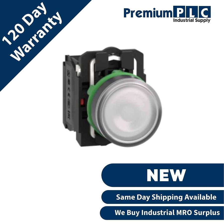 NEW SCHNEIDER ELECTRIC XB5AW31B5 ILLUMINATED PUSH BUTTON 22mm 1NO+1NC, 24V AC/DC