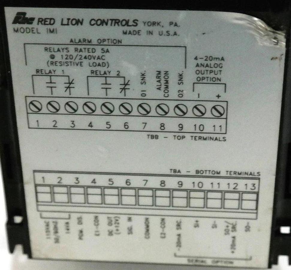Used RED LION IMI04103, 6 DIGIT COUNTER PANEL LED APOLLO METER 120-240V-AC 5A CONTROL