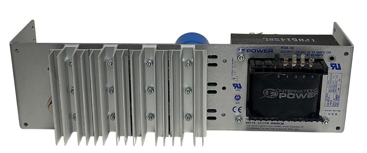 Used INTERNATIONAL POWER IF24-12 / IF2412 POWER SUPPLY 24/28VDC 12/10A OUTPUT USNP