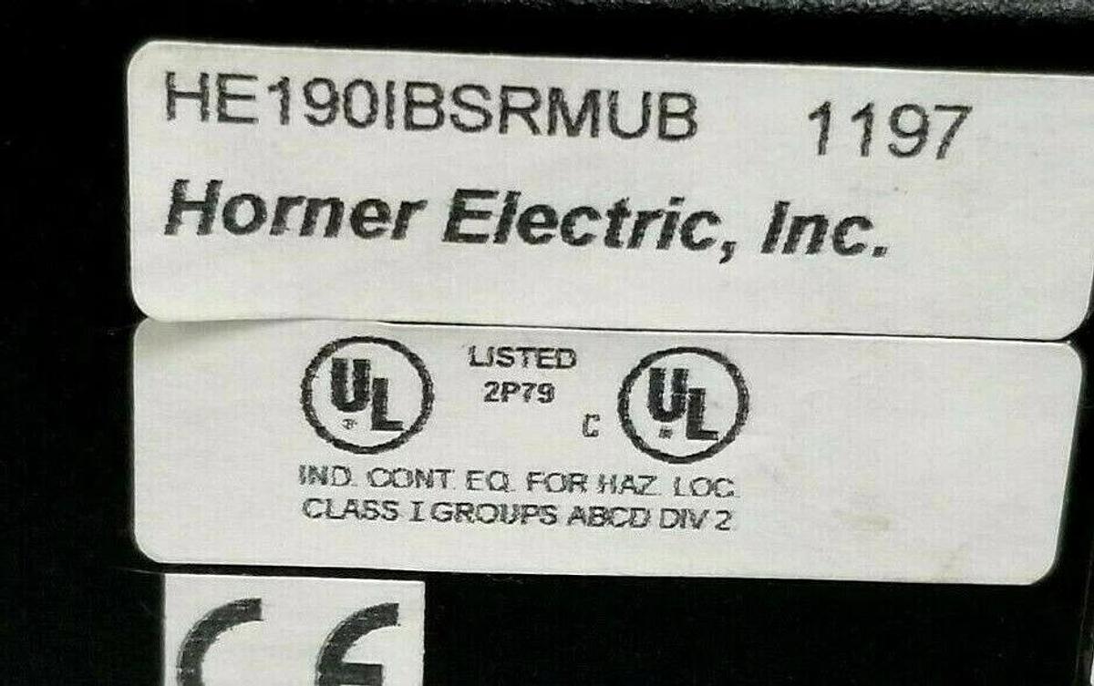 Used HORNER ELECTRIC HE190IBSRMUB OPERATOR INTERFACE PANEL 24VDC RS-485 HE190IBSRMU