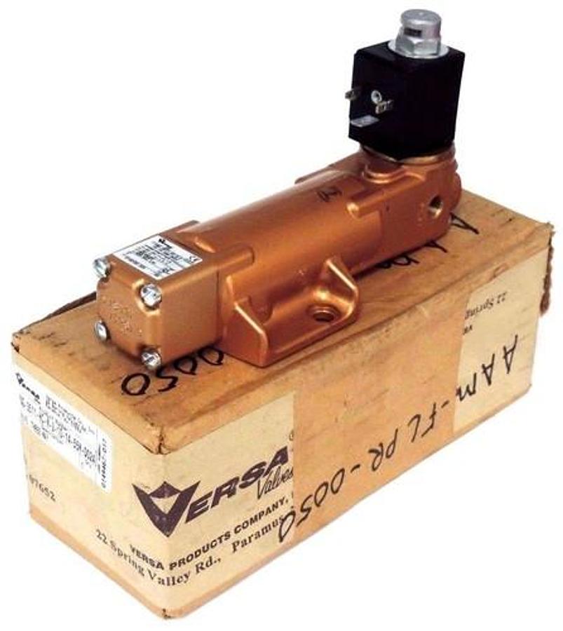 Used NIB VERSA VSG-3511-HC-M-U-10-14-55M-D024 THREE WAY VALVE VSG3511HCMU101455MD024