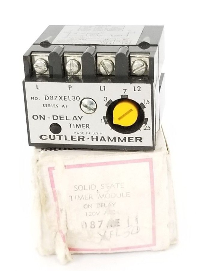 Used CUTLER HAMMER D87XEL30 ON DELAY TIMER 120V 30 SEC. SER. A1