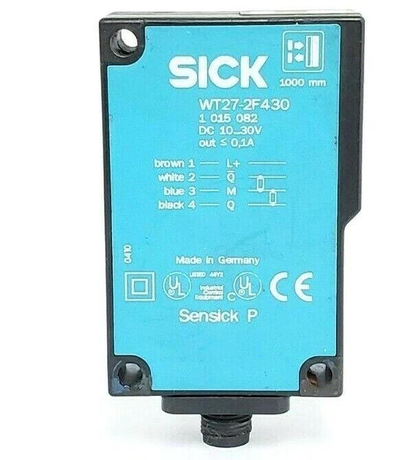 Used SICK WT27-2F430 PHOTOELECTRIC PROXIMITY SENSOR 1015082, DC...30V
