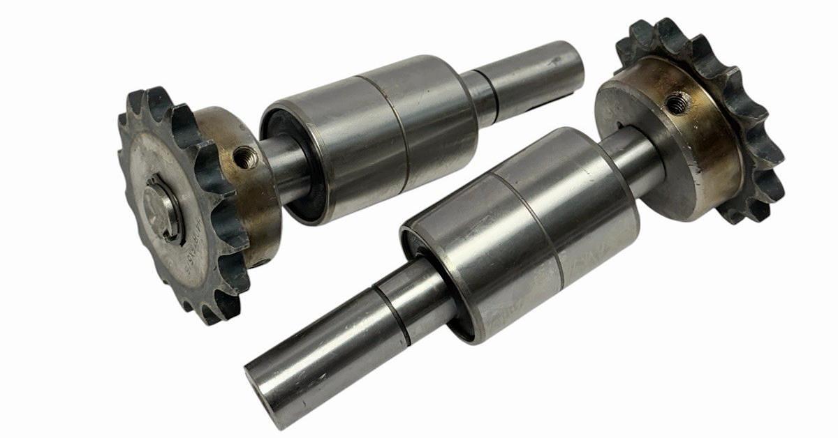 Used LOT OF 2 NEW Wexxar Bel 55-007 DRIVE SPROCKET & BEARINGS 15-TOOTH METAL ALLOY