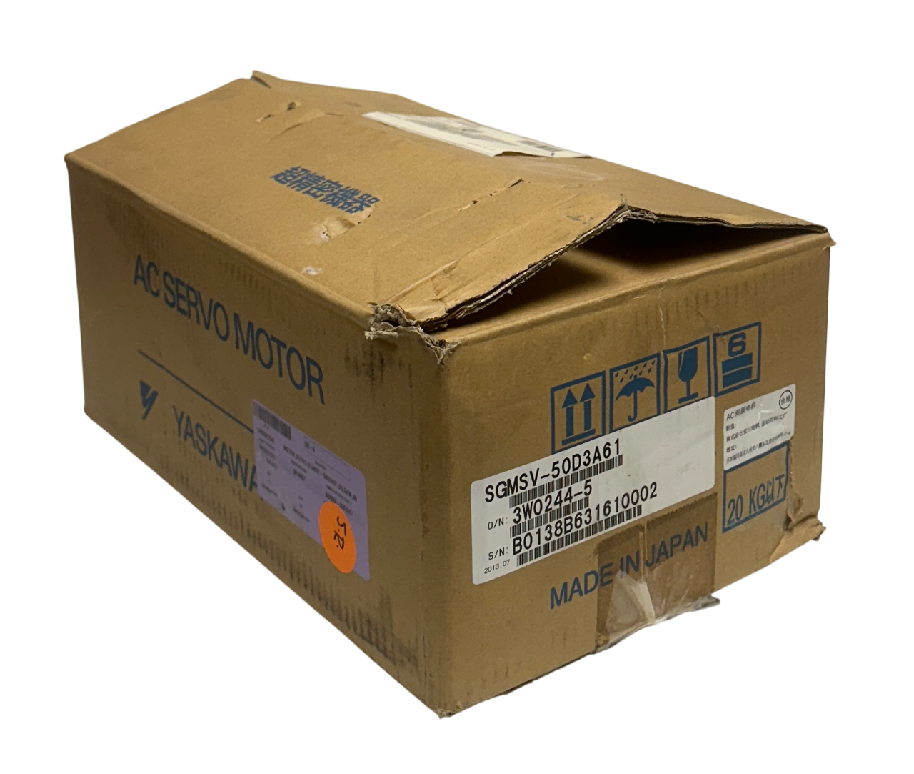 Used YASKAWA ELECTRIC SGMSV-50D3A61 AC SERVO MOTOR 5kW W/ ENCODER UTTAH-B20FL NSMP