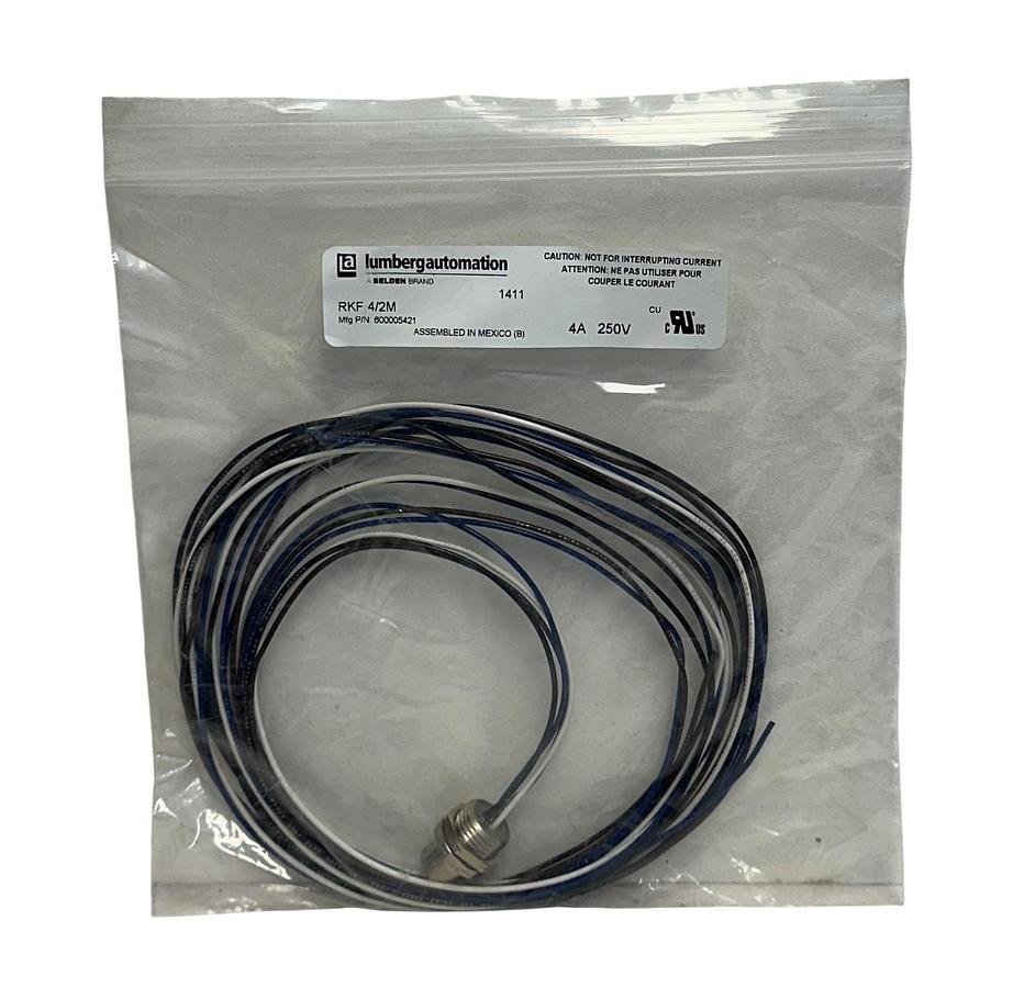 Used 3 LUMBERG AUTOMATION RKF 4/2M / 600005421 Sensor / Actuator Cables 4-Pin NSMP