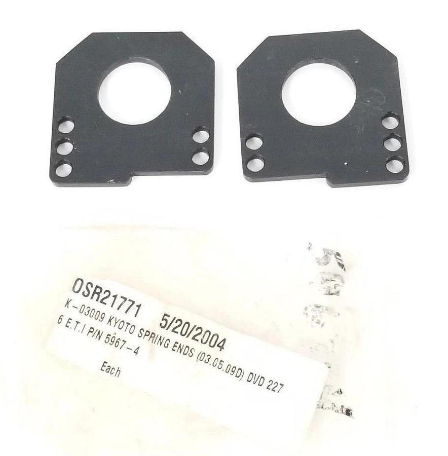 LOT OF 2 NEW KYOTO K-03009 SPRING ENDS, E.T.I. P/N: 5967-4