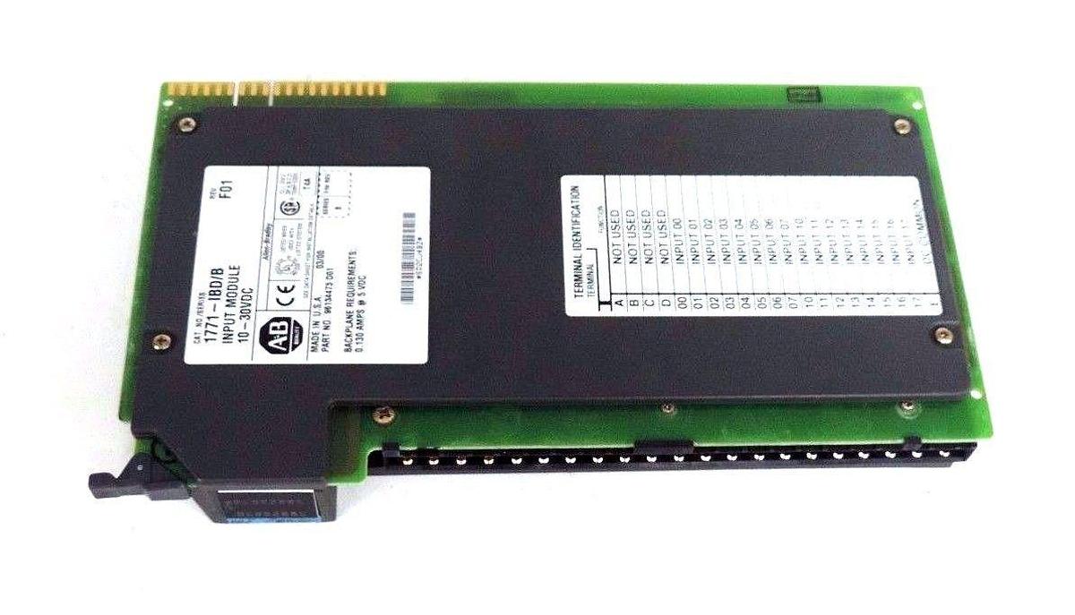 Used ALLEN BRADLEY 1771-IBD SER. B INPUT MODULE REV. D01, CAT. REV. F01, 1771IBD