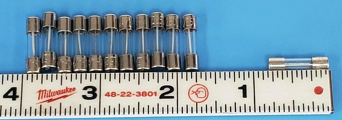 Used LOT OF 12 NEW MARSH VIDEO JET RPJ500-0066-008 FUSES 1/4AMP