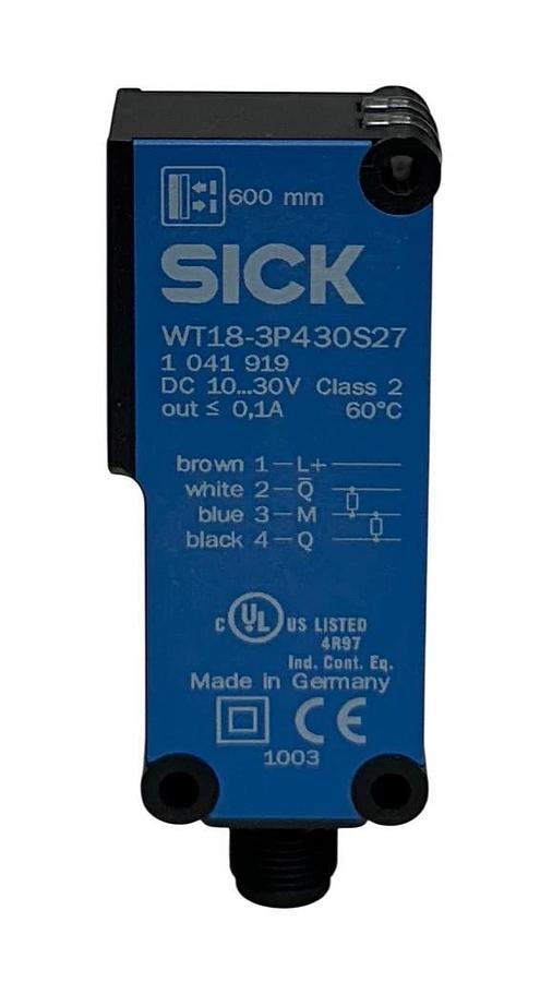 SICK WT18-3P430S27 / 1041919 PHOTOELECTRIC SENSOR WT18-3 SERIES 10-30VDC NSNP