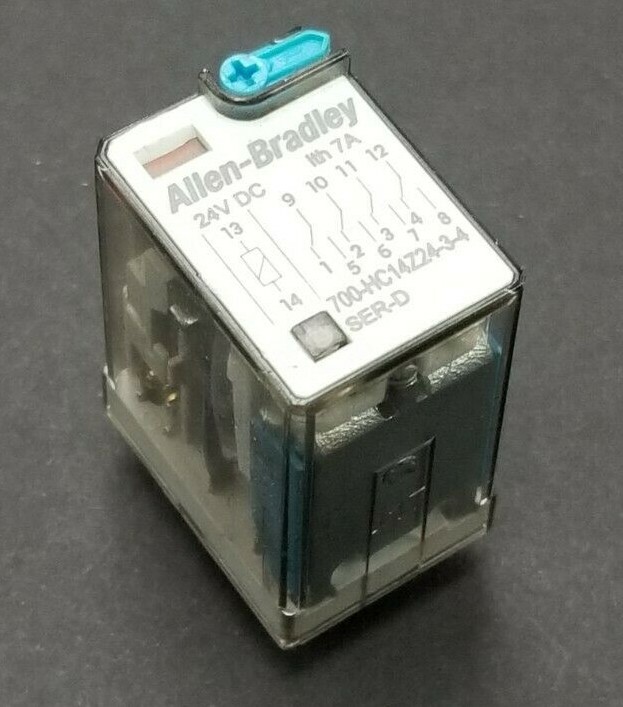 Used ALLEN BRADLEY 700-HC14Z24-3-4 SER. D RELAY 24VDC 7A 700HC14Z2434