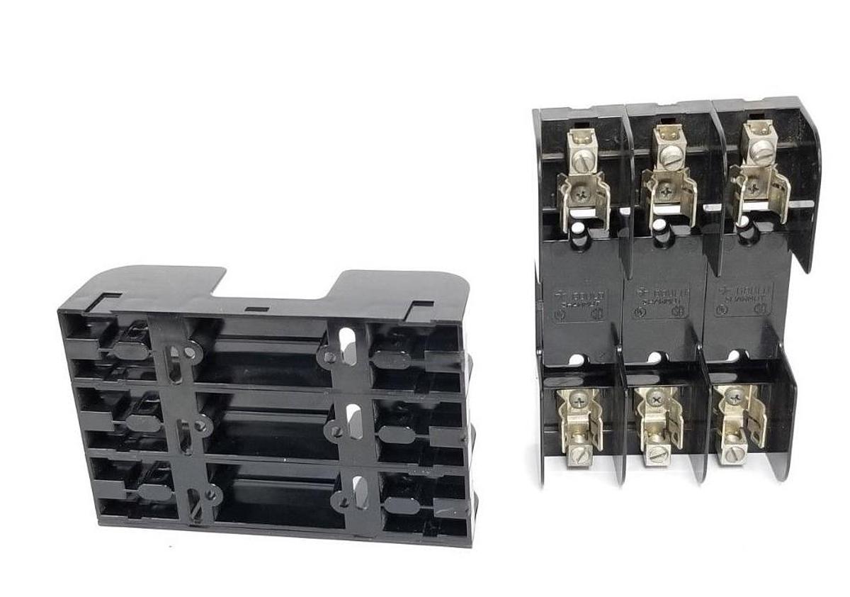 Used LOT OF 2 GOULD SHAWMUT 60303 FUSE HOLDERS 600V, 30A, 3P