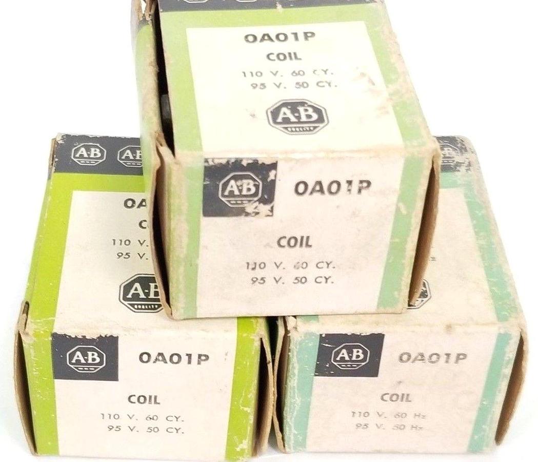 LOT OF 3 NIB ALLEN BRADLEY 0A01P COILS 95-110V 50-60CY