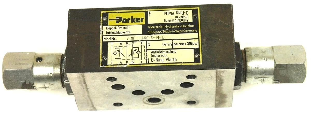 Used PARKER G-MF600-S-N-B VALVE GMF600SNB