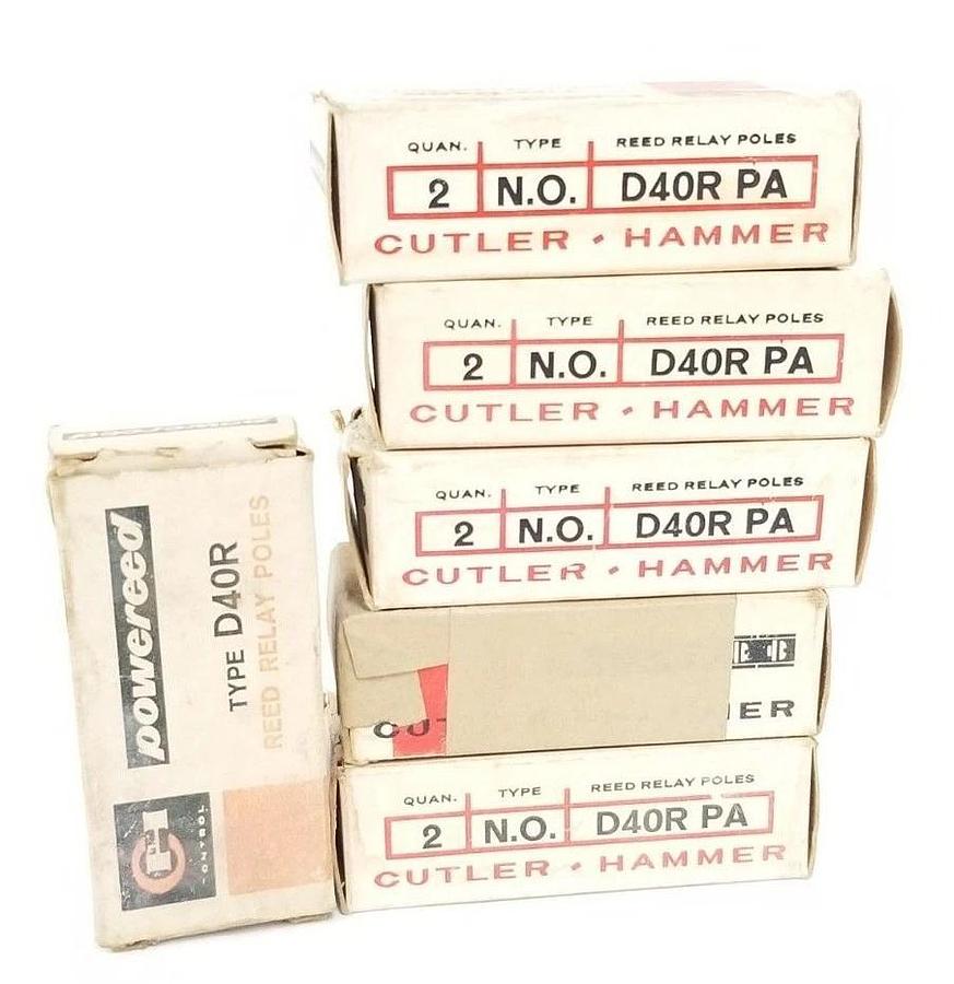 LOT OF 12 NEW EATON CUTLER-HAMMER D40R PA REED RELAYS POLES TYPE: N.O. D40RPA