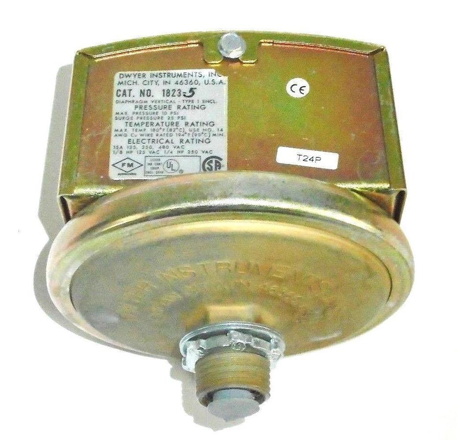 Used DWYER 1823-5 SERIES 1800 DIFFERENTIAL PRESSURE SWITCH 18230