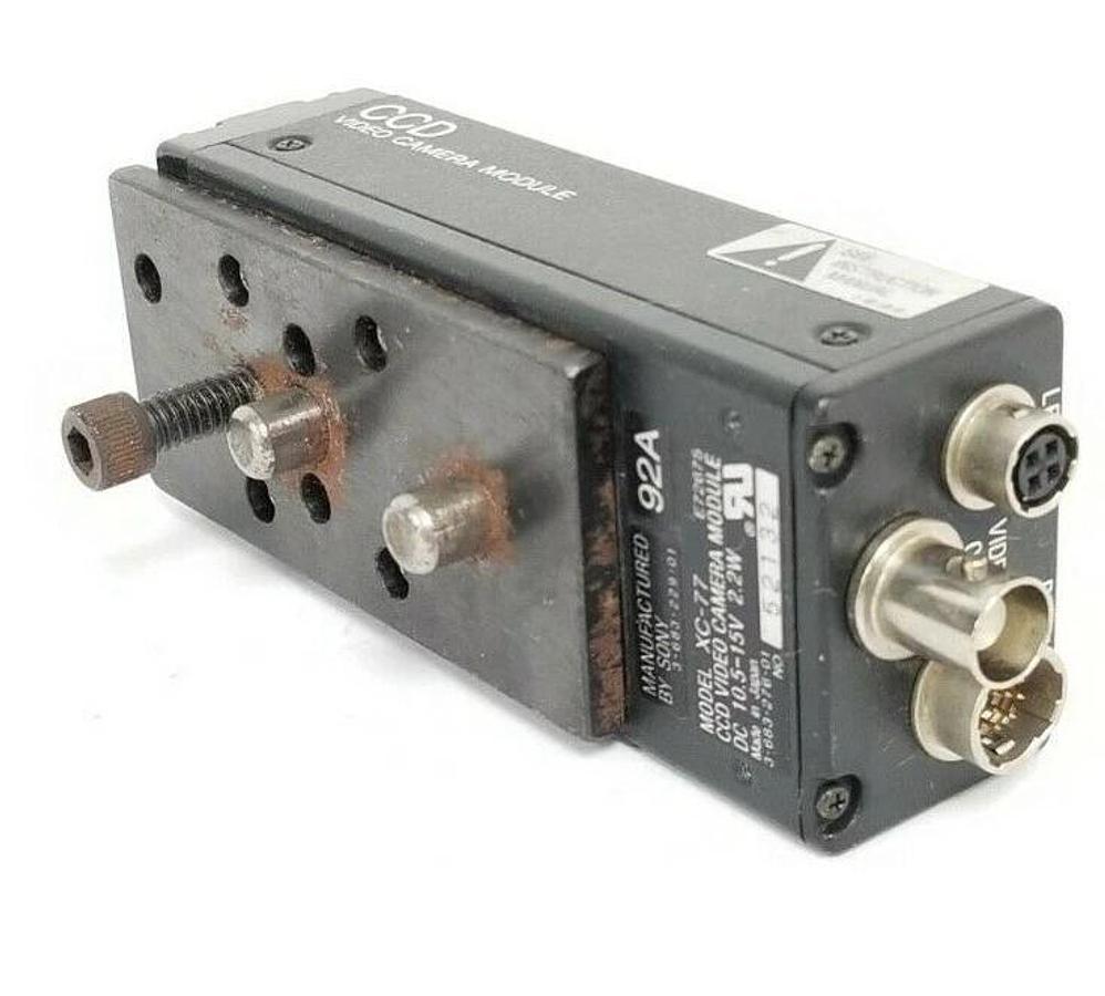 Used SONY MODEL XC-77 CCD VIDEO CAMERA MODULE 10.5-15VDC, 2.2W, XXC7, XC-77-2 NO CAP