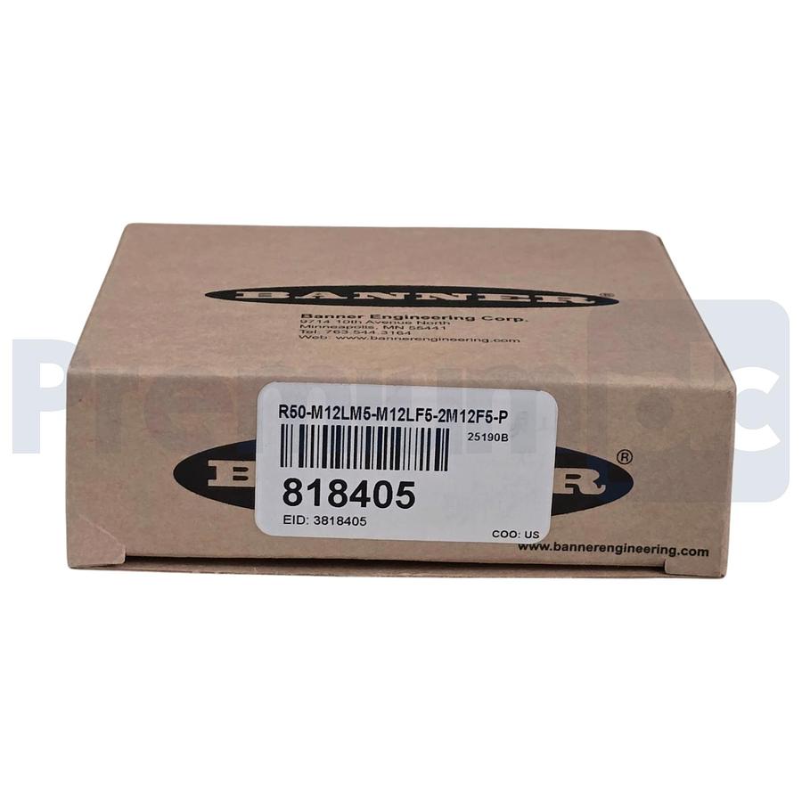 Used Banner R50-M12LM5-M12LF6-2M12F5-P 4-Port Molded Junction Block 818405 NSMP