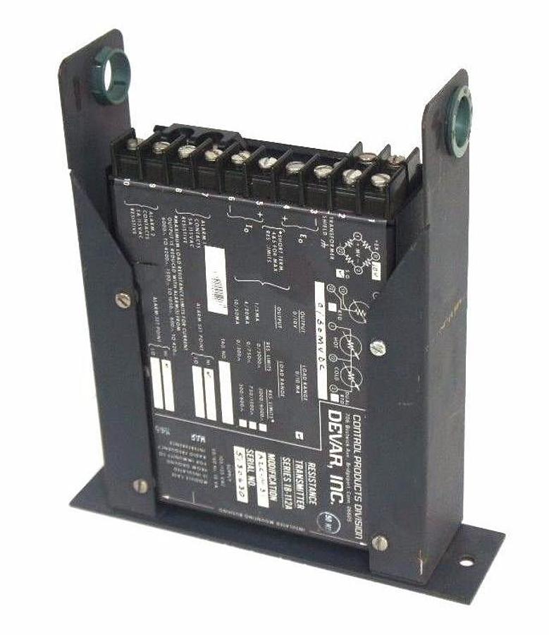 Used CONTROL PRODUCTS DEVAR INC. SERIES 18-112A RESISTANCE TRANSMITTER MOD. A2C-M31
