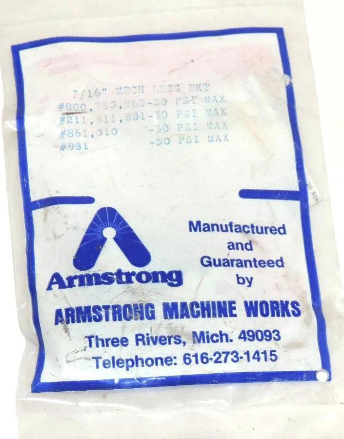 Used NEW ARMSTRONG PRESSURE CHANGE ASSEMBLY 7/16'' ORIF. MECH LESS BKT