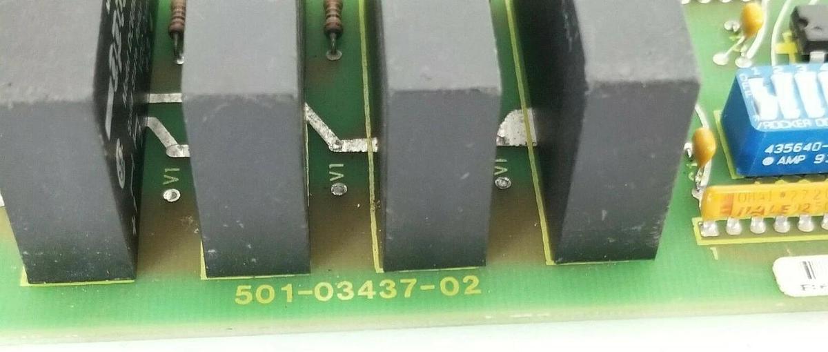 Used GIDDINGS & LEWIS ELECTRONICS 502-03381-01 DC OUTPUT BOARD 501-03437-02 W/ DC60MP
