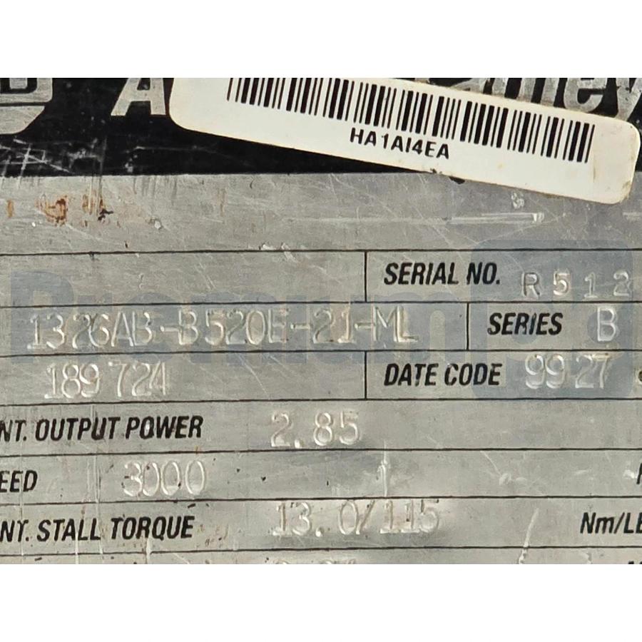 Refurbished Allen Bradley 1326AB-B520E-21-ML /B Servo Motor 460V 2.85kW 13.1Nm IP67 REPAIRED