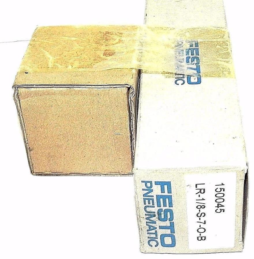 Used NIB FESTO LR-1/8-S-7-O-B PRESSURE CONTROL VALVE W/ 162837 GAUGE MA-50-2,5-1/4-EN