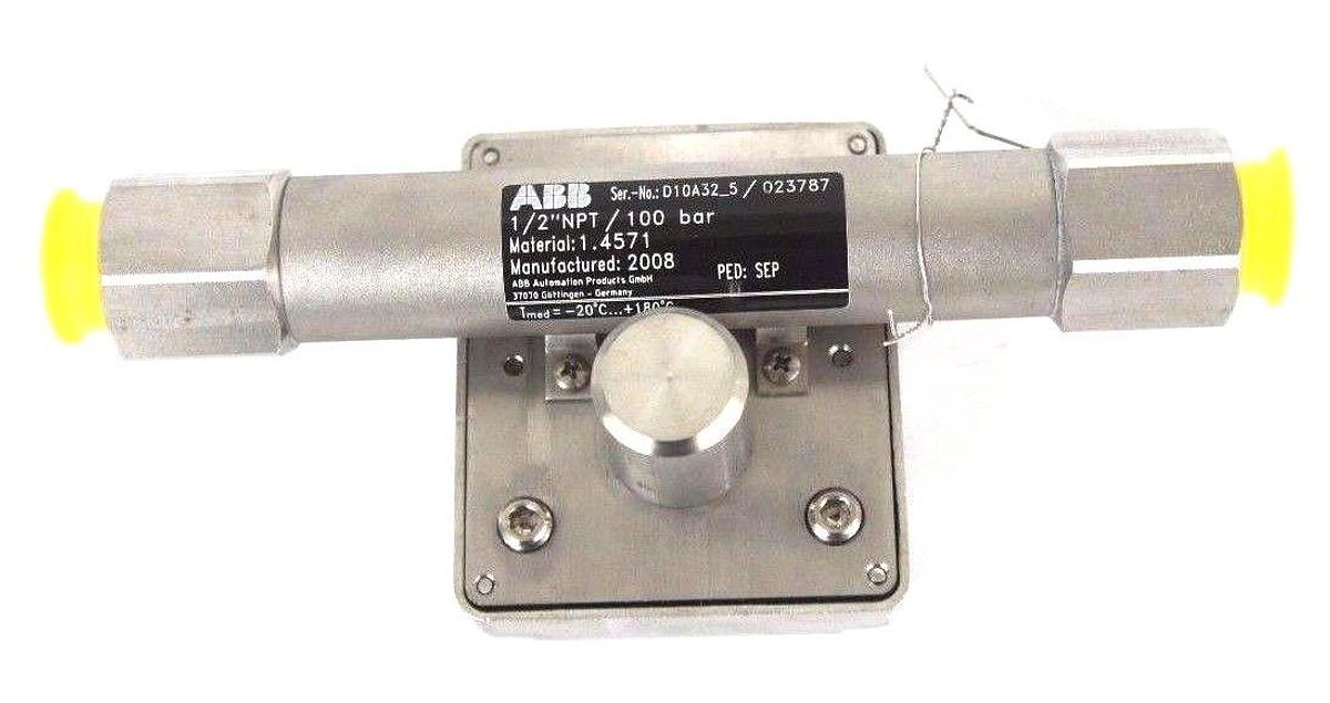 Used NEW ABB D10A32-5 FLOWMETER 1/2" NPT ORDER NO. 240144761/X044 D10A325