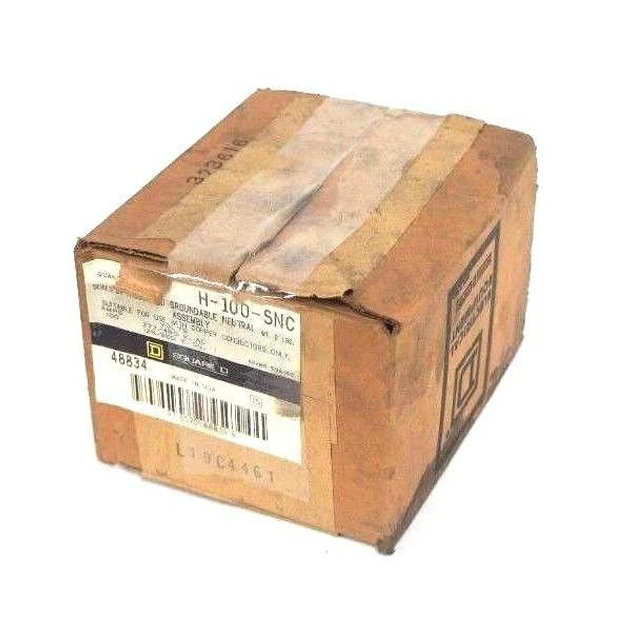 Used NIB SQUARE D H100SNC SER. D4 INSULATED GROUNDABLE NEUTRAL ASSEMBLY 48834