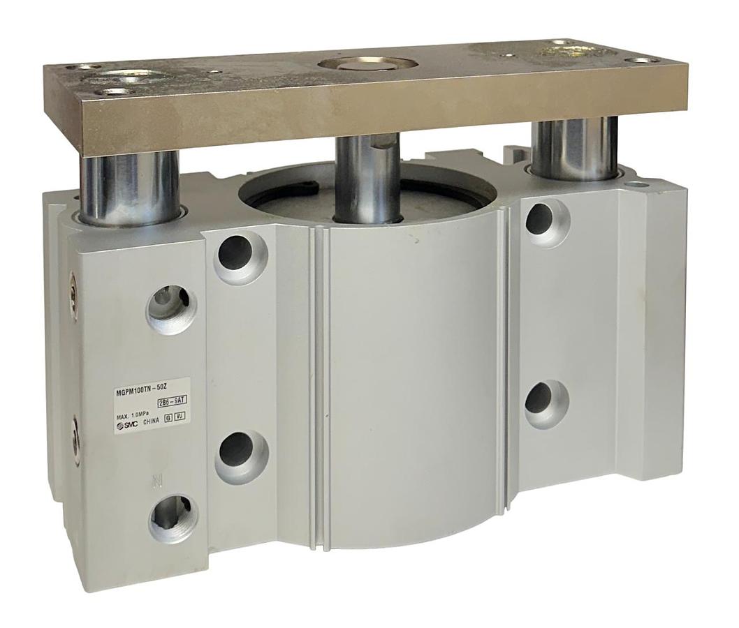 Used SMC MGPM100TN-50Z / MGPM100TN50Z MGP COMPACT GUIDE CYLINDER 100mm BORE NSNP