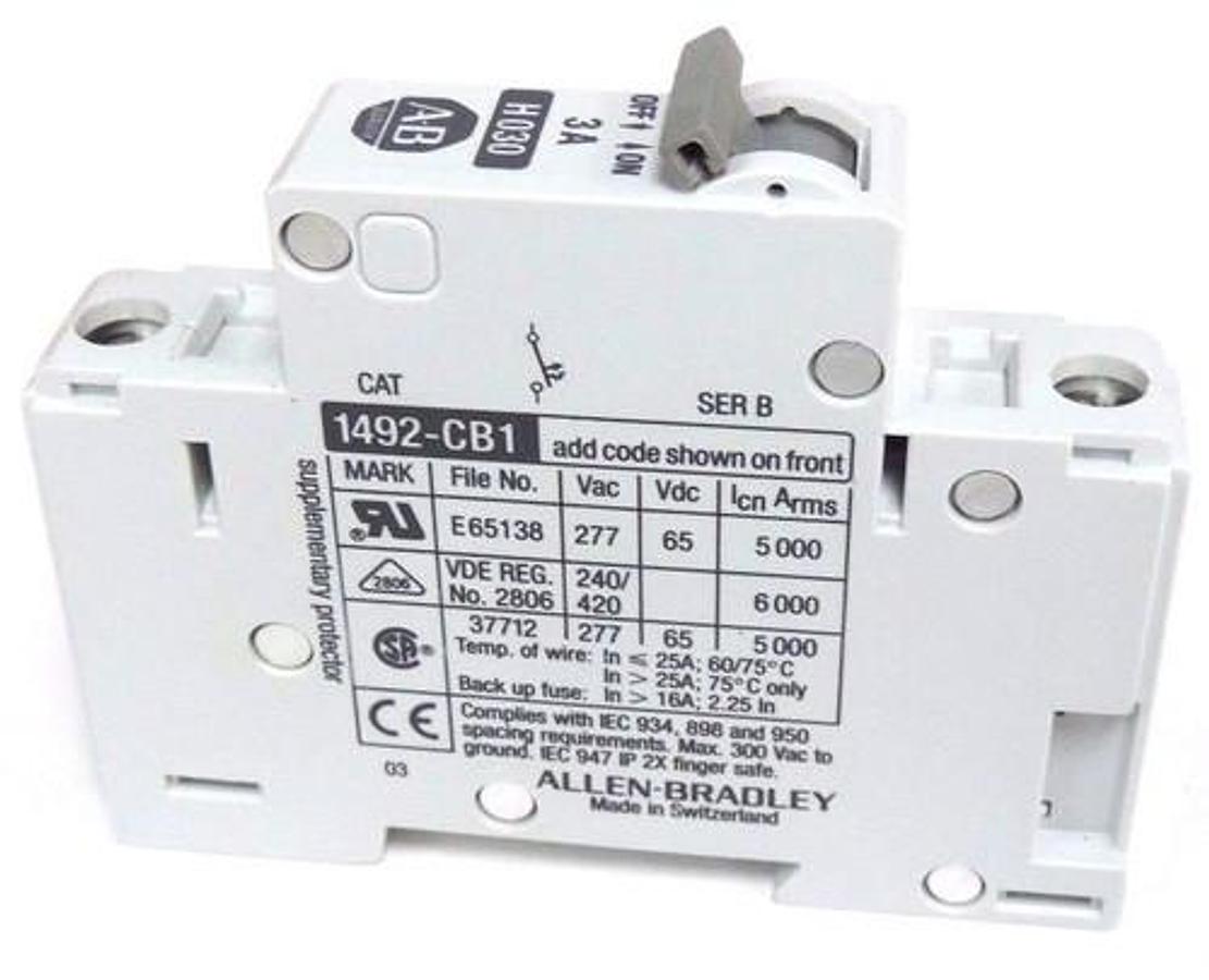 NIB ALLEN BRADLEY 1492-CB1H030 CIRCUIT BREAKER 1492CB1H030 SER. B