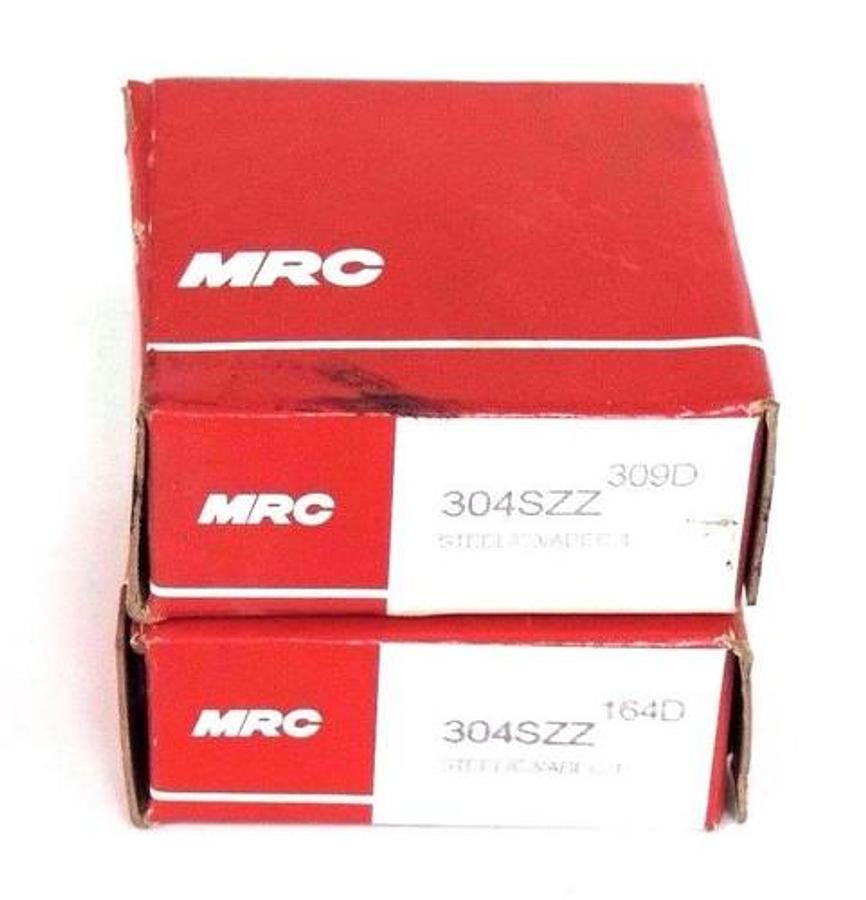 Used LOT OF 2 NIB MCR 304SZZ SINGLE ROW BALL BEARINGS 20 MM X 52 MM X 15 MM