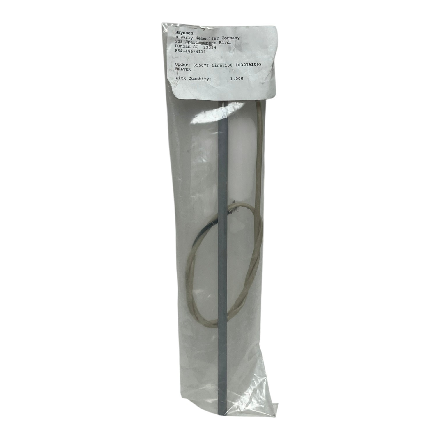 Used Hayssen 10327A1062 Cartridge Heater Element 13" 120V 800W Bagger VFFS - NEW