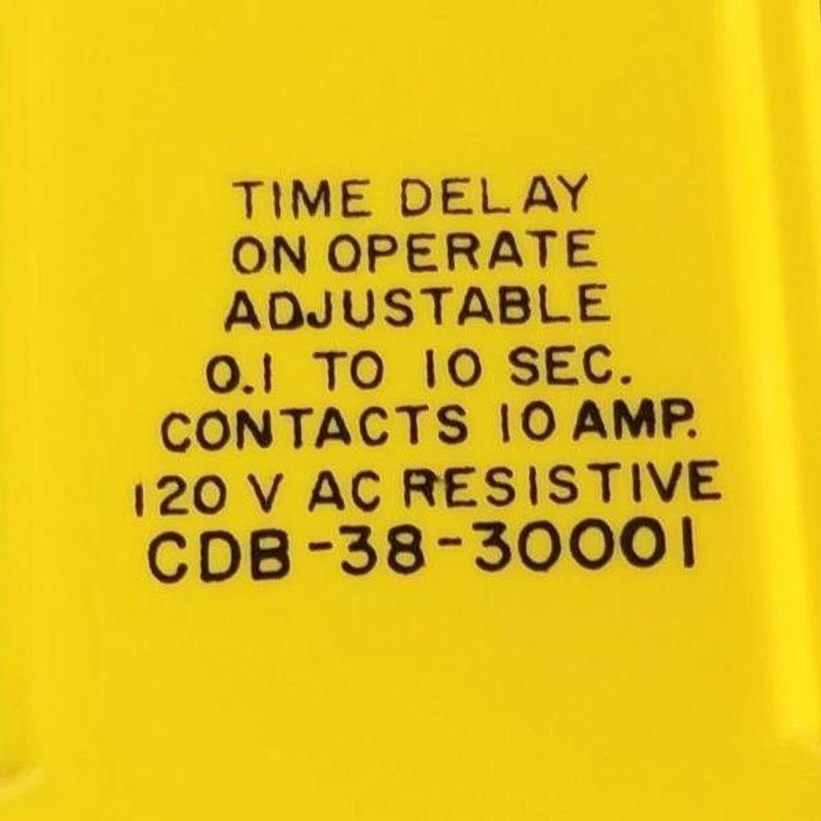 Used NIB POTTER & BRUMFIELD CDB-38-30001 TIME DELAY RELAY 0.1-10SEC. 10A 120VAC 3053