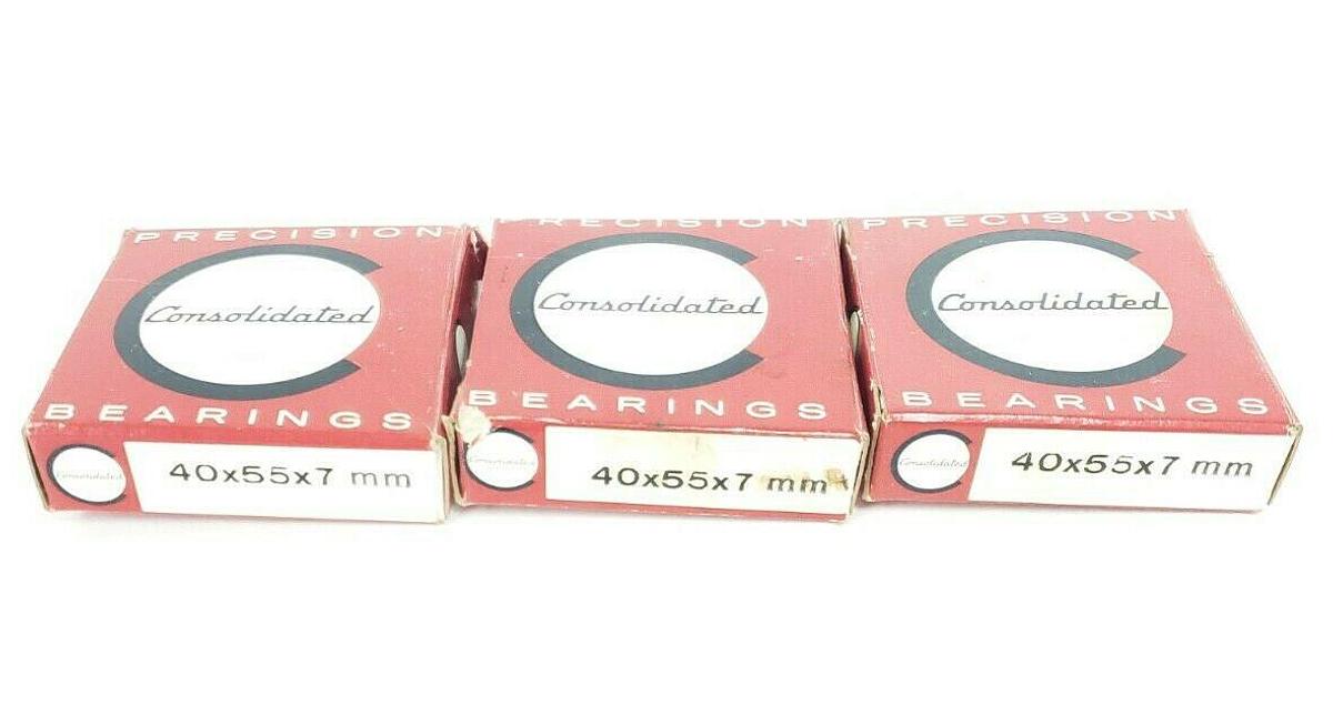 Used LOT OF 3 NIB CONSOLIDATED BEARINGS 40x55x7 MM OIL SEALS G0ETZE 827N40-55-7 X 105
