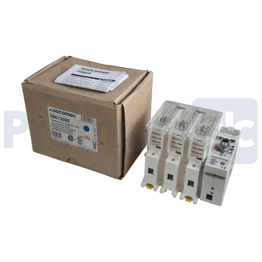 Used Socomec 38613005 FUSERBLOC TS J 3-Pole 60A 100kA Fusible Disconnect Switch NSMP