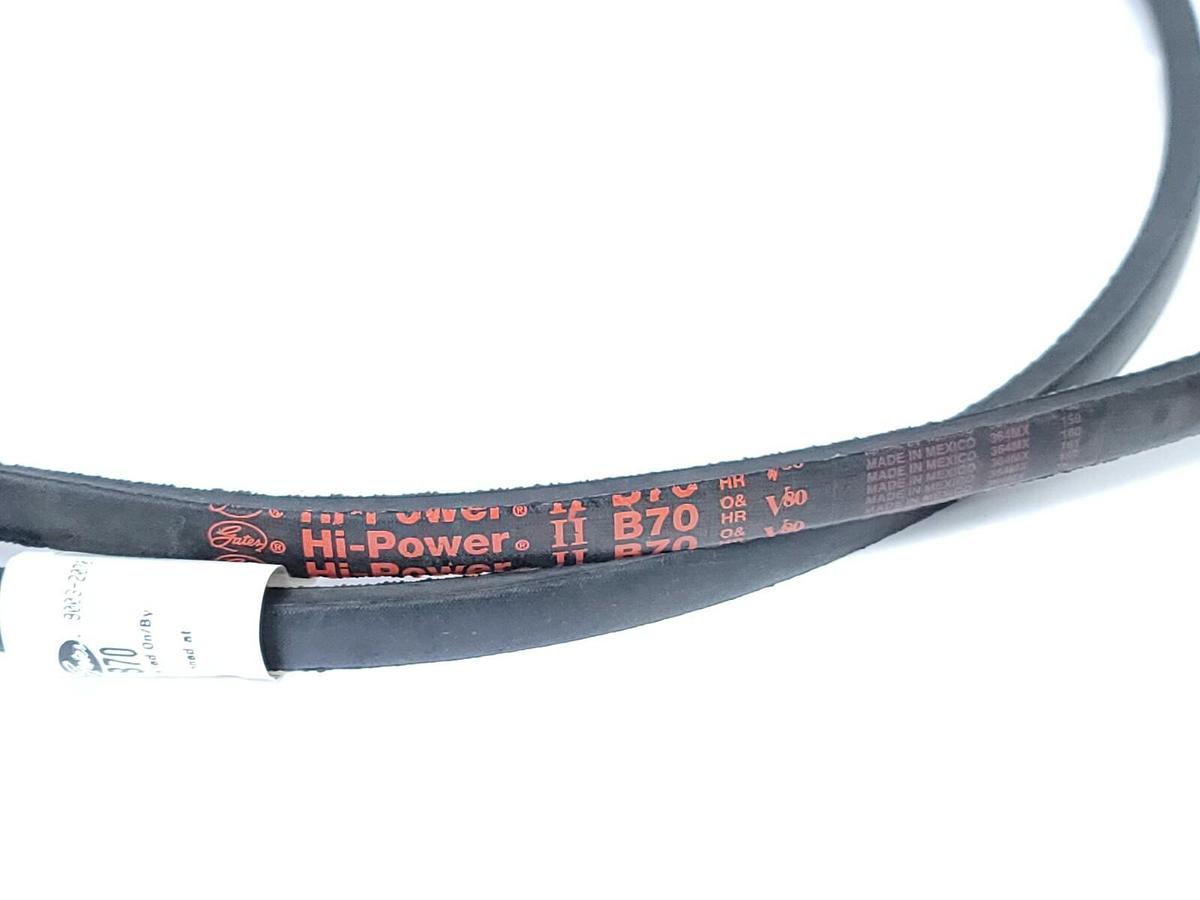 Used LOT OF 2 NEW GATES B70 V-BELTS 73INCH LENGTH .66IN WIDTH SINGLE RIB