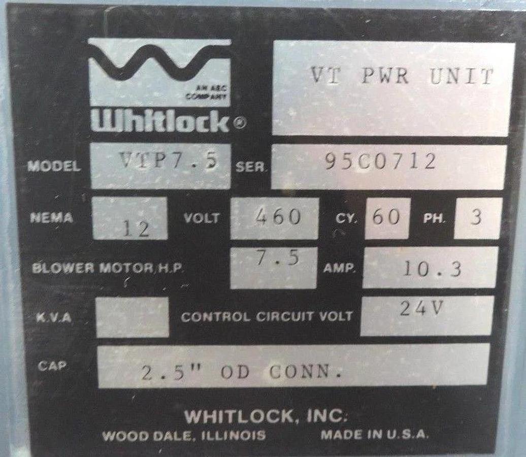 Used AEC WHITLOCK VTP7.5 POWER UNIT, VTP-7.5 VT PWR UNIT 460V, 3 PHASE, 2.5" OD CONN.