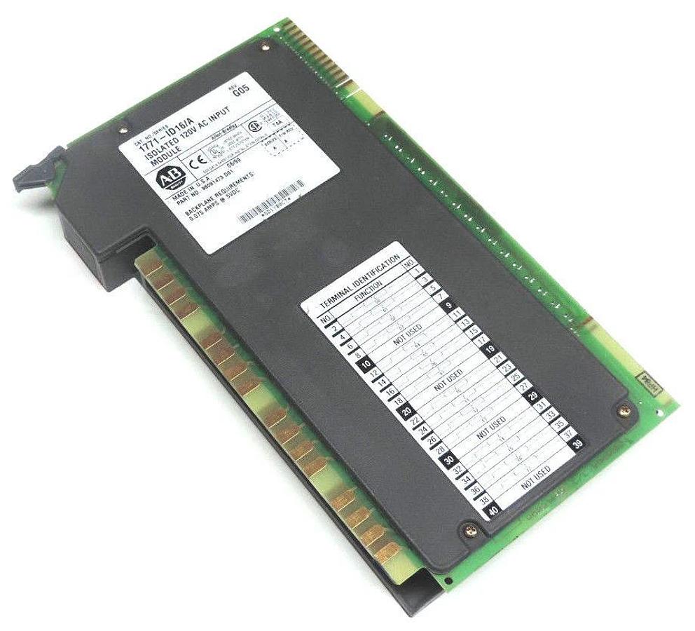 Used ALLEN BRADLEY 1771-ID16/A ISOLATED INPUT MODULE 1771-ID16, REV. G05, SER. A